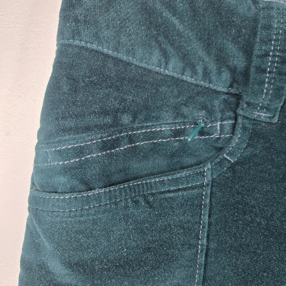 Athleta Women's Size 4 Green Velveteen Straight Leg Pants - Picture 2 of 10